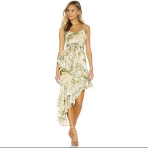 Hemant & Nandita Emerald Velvet Lurex Dress